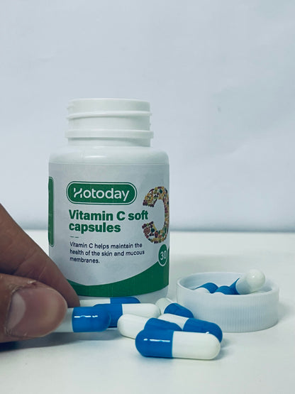Hotoday Vitamin C Soft Capsules, 30 Counts - Support Skin & Mucous Membrane Health, Enhance Immunity