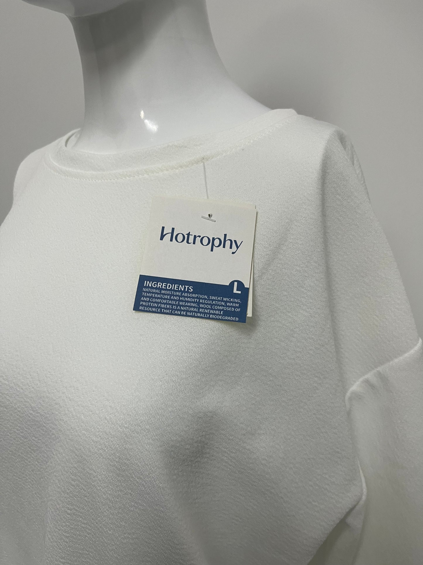[Hotrophy T-shirts]-Textured Oversized T-Shirt - Minimalist Crew Neck