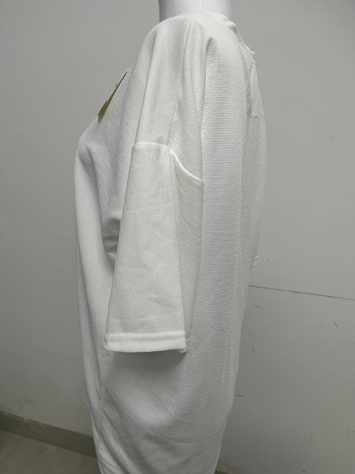 [Hotrophy T-shirts]-Textured Oversized T-Shirt - Minimalist Crew Neck