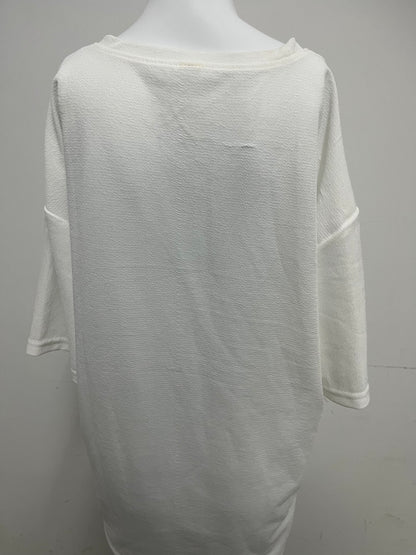 [Hotrophy T-shirts]-Textured Oversized T-Shirt - Minimalist Crew Neck