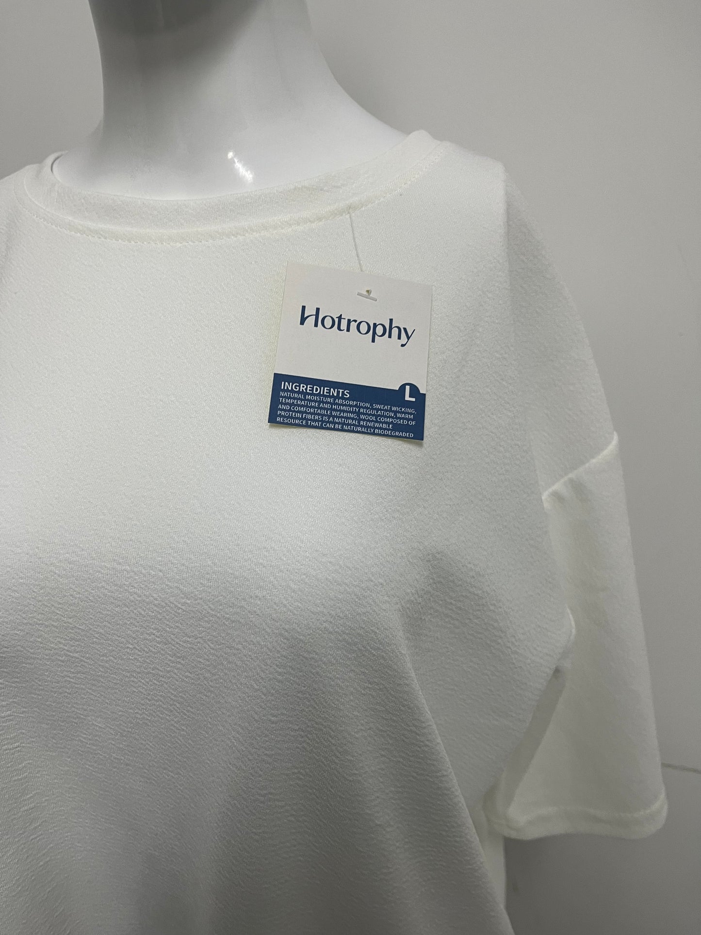 [Hotrophy T-shirts]-Textured Oversized T-Shirt - Minimalist Crew Neck