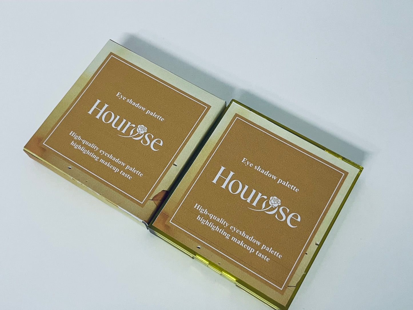 Hourose Eyeshadow Palette - High-Pigment Warm Tones with Glitter Accent