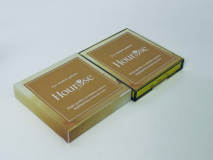 Hourose Eyeshadow Palette - High-Pigment Warm Tones with Glitter Accent