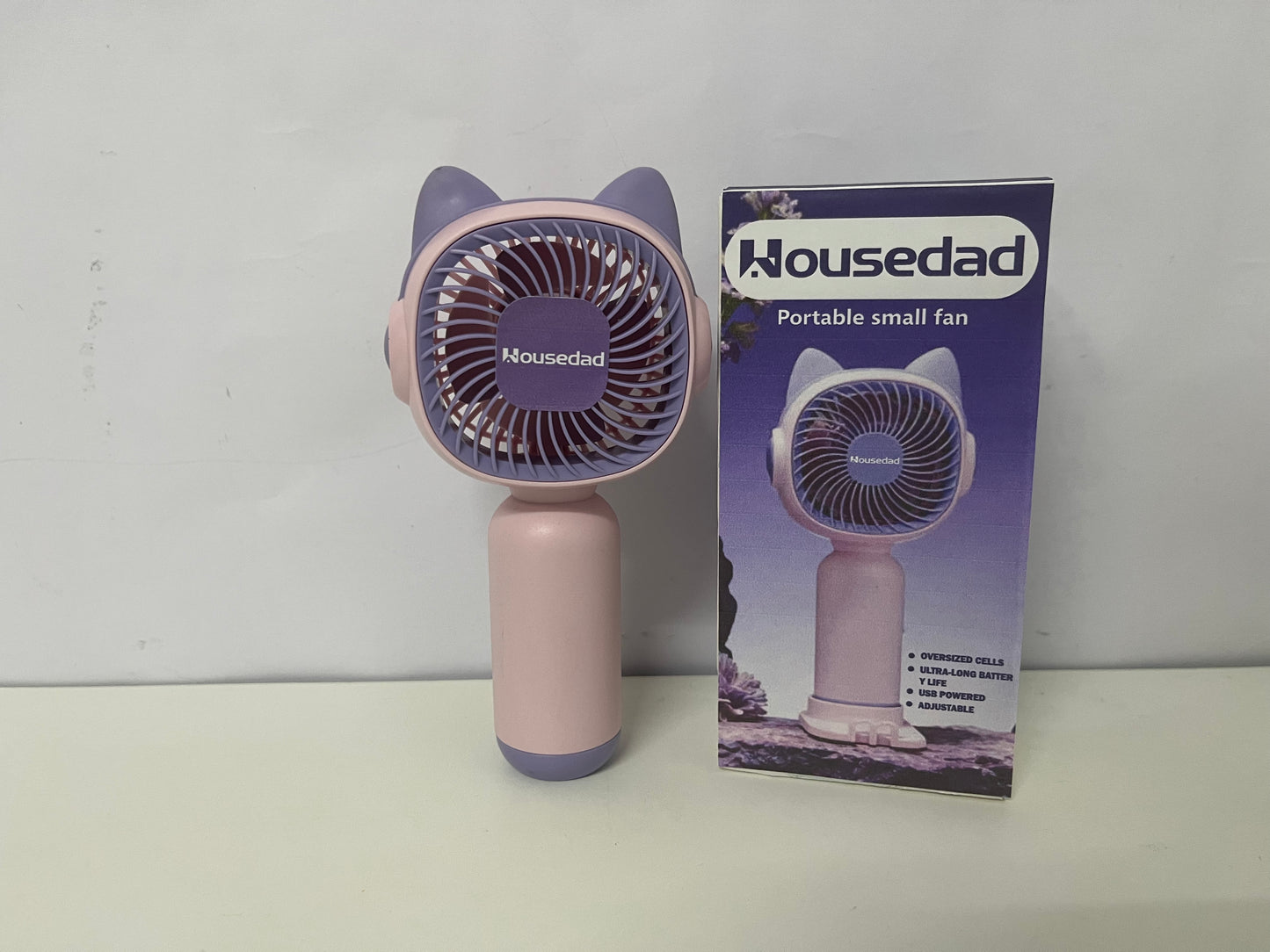 [Housedad Electric fans]——Cute Cat Handheld Mini Fan - Portable Rechargeable Fan
