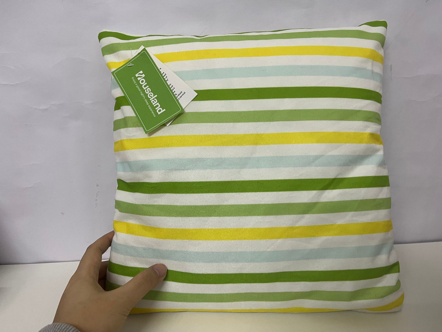 【Houseland Fresh Stripe Throw Pillow】—— Vibrant Accent for Comfort & Style