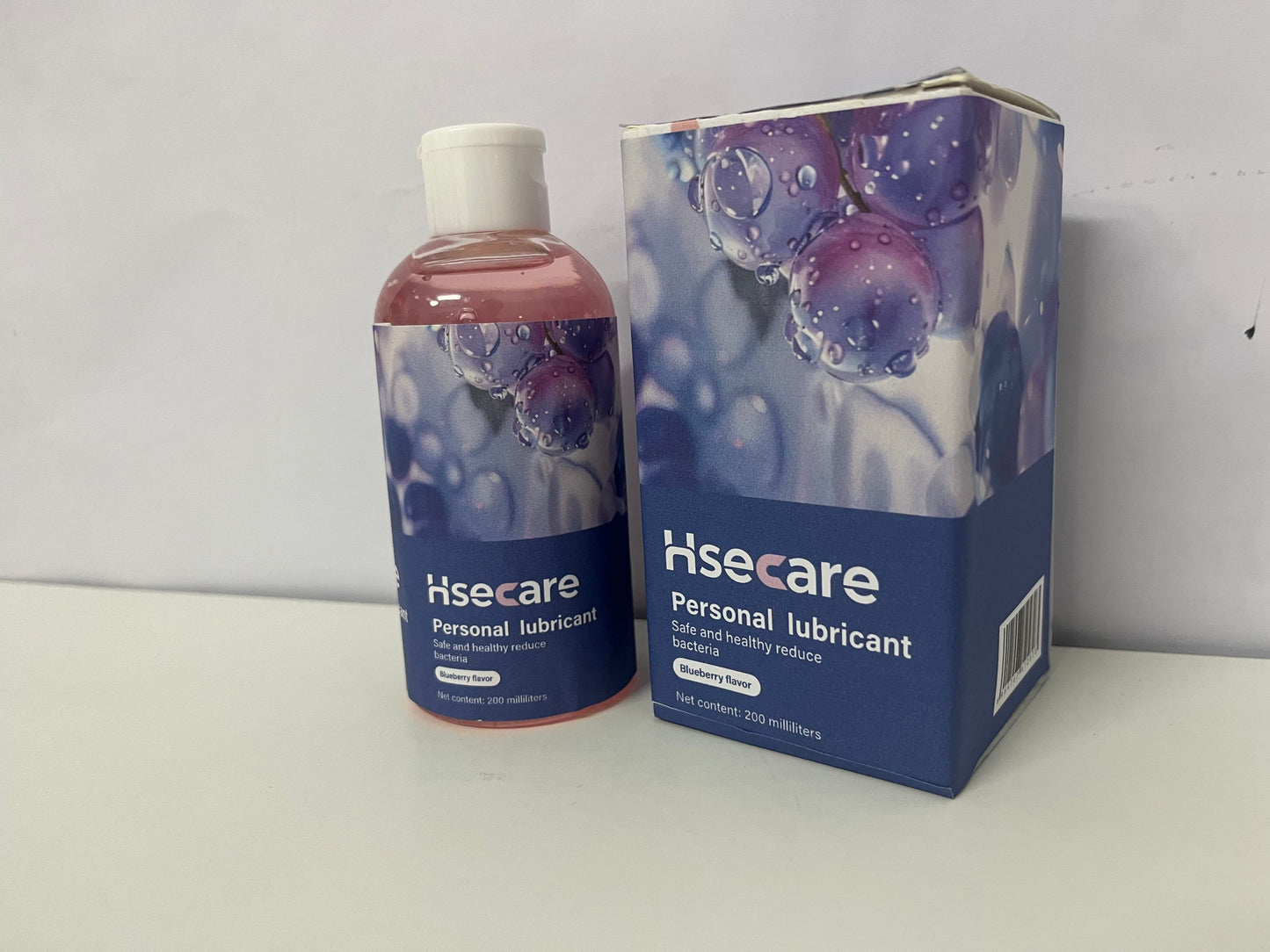 Hsecare Personal Lubricant, Bluebery Flavor, 200ml, Bacteria-Reducing, Intimate Comfort Sexual Lubricant