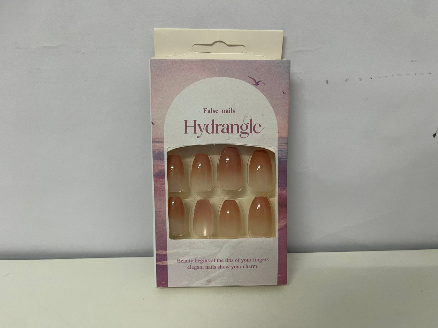 Hydrangle Gradient Translucent False Nails —— Elegant Fingertip Charm for Daily Grace