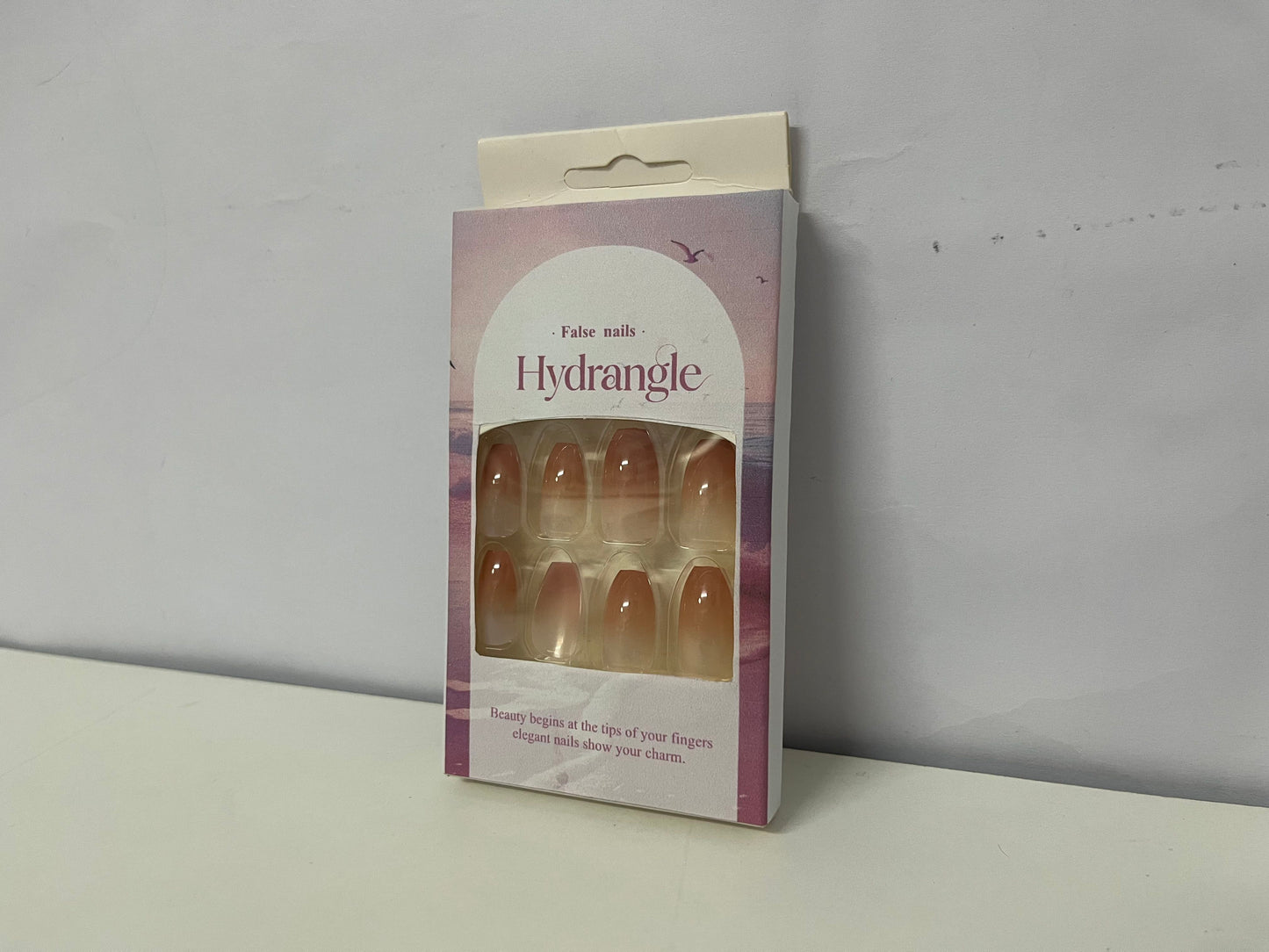 Hydrangle Gradient Translucent False Nails —— Elegant Fingertip Charm for Daily Grace