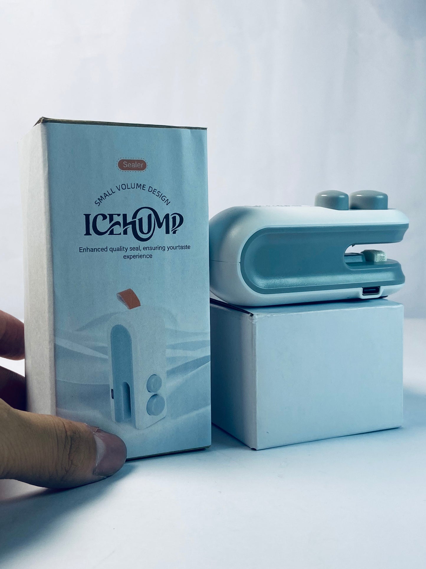 ICEHUMP Portable Handheld Mini Heat Sealer Machine for Snack Bags Compact Sealing Device Magnetic Back for Easy Storage for Use