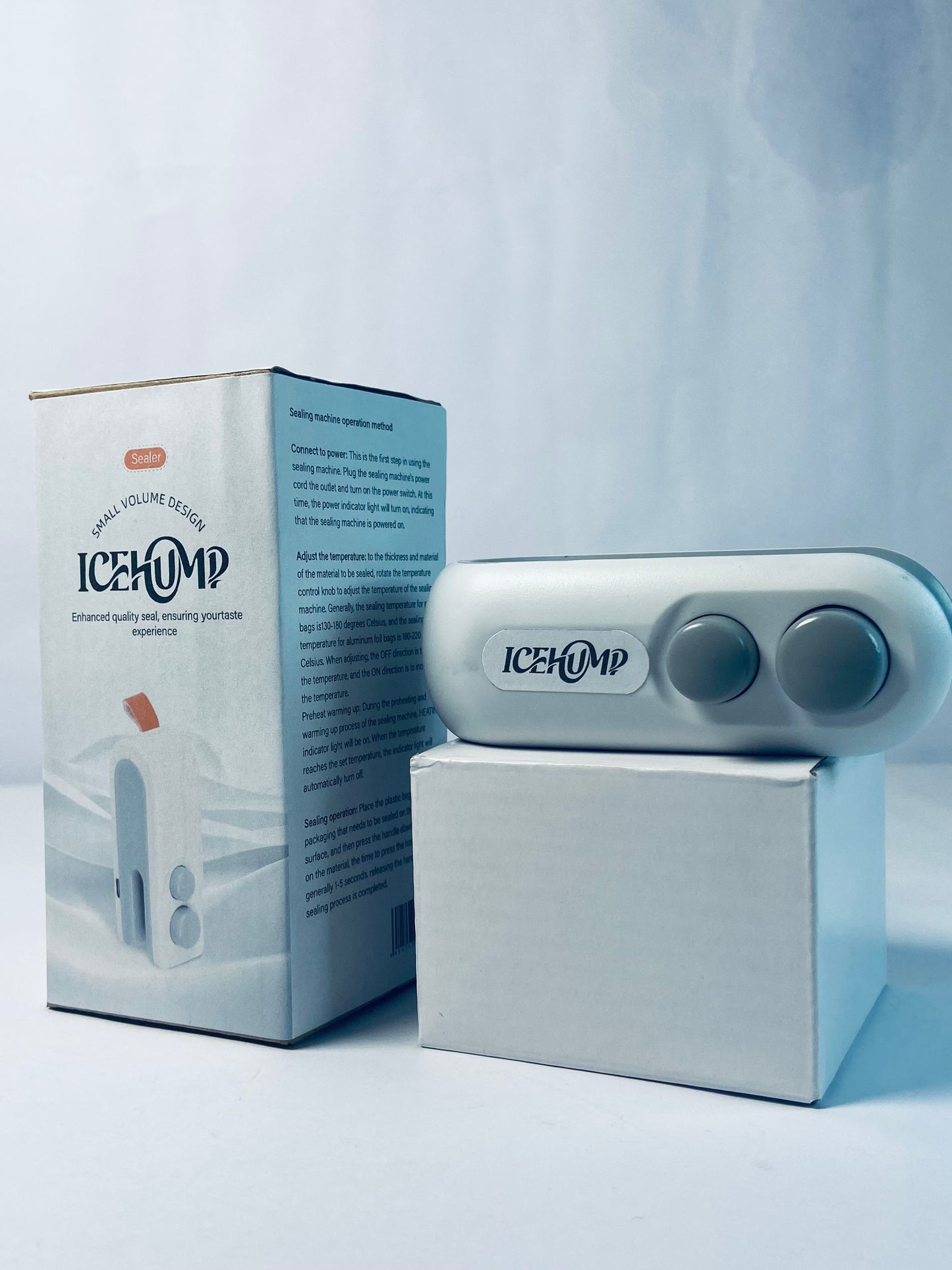 ICEHUMP Portable Handheld Mini Heat Sealer Machine for Snack Bags Compact Sealing Device Magnetic Back for Easy Storage for Use
