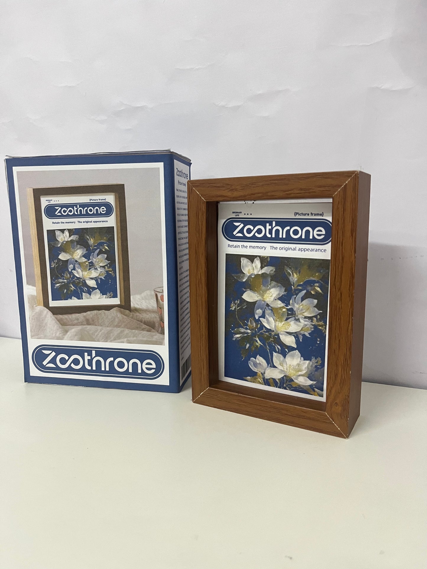 [Zoothrone Picture frames]——Vintage Wood Grain Photo Frame - Minimalist Tabletop Display Frame
