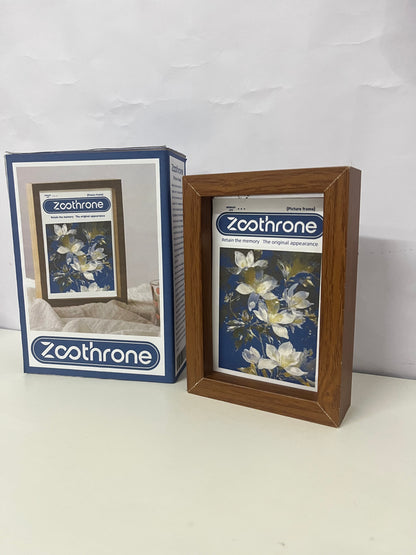 [Zoothrone Picture frames]——Vintage Wood Grain Photo Frame - Minimalist Tabletop Display Frame
