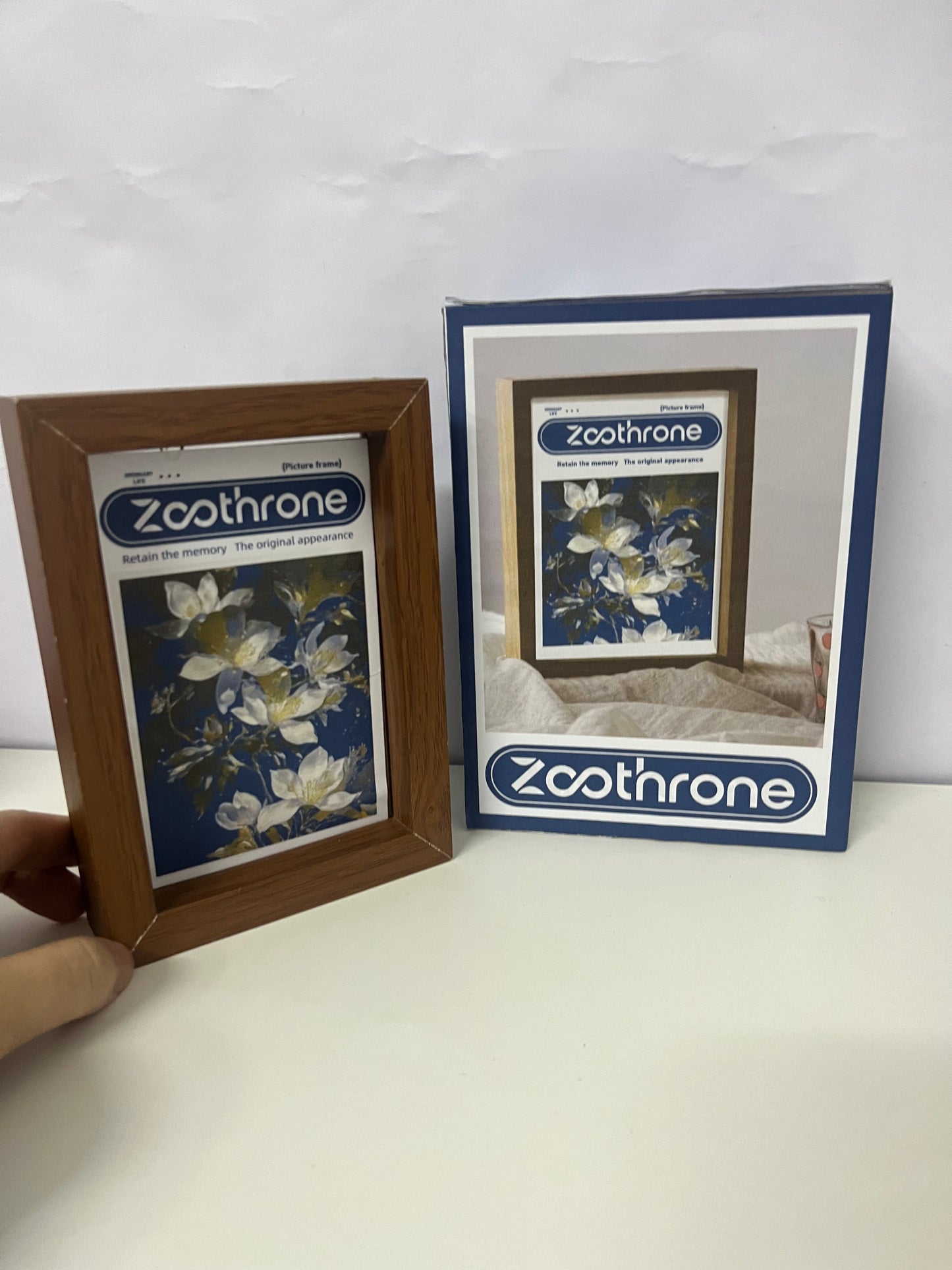 [Zoothrone Picture frames]——Vintage Wood Grain Photo Frame - Minimalist Tabletop Display Frame