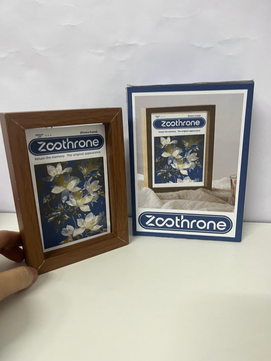 [Zoothrone Picture frames]——Vintage Wood Grain Photo Frame - Minimalist Tabletop Display Frame