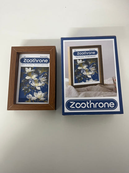 [Zoothrone Picture frames]——Vintage Wood Grain Photo Frame - Minimalist Tabletop Display Frame