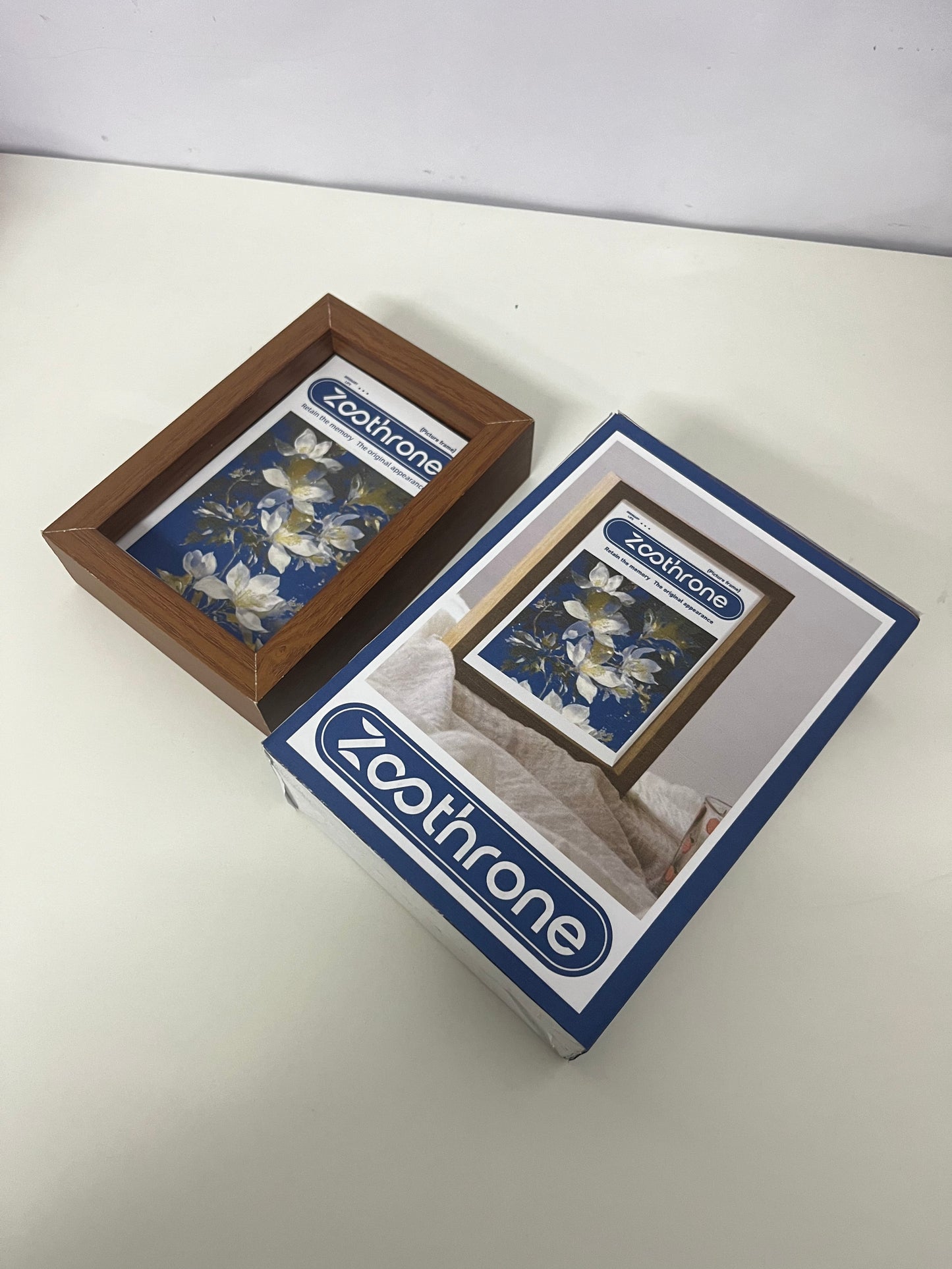 [Zoothrone Picture frames]——Vintage Wood Grain Photo Frame - Minimalist Tabletop Display Frame