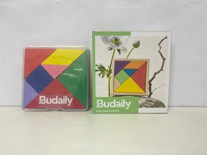 【Budaily Wooden Tangram Puzzle Blocks】—— Creative Play for Early Learning & Fun