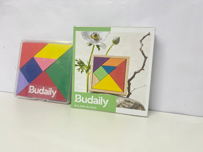 【Budaily Wooden Tangram Puzzle Blocks】—— Creative Play for Early Learning & Fun