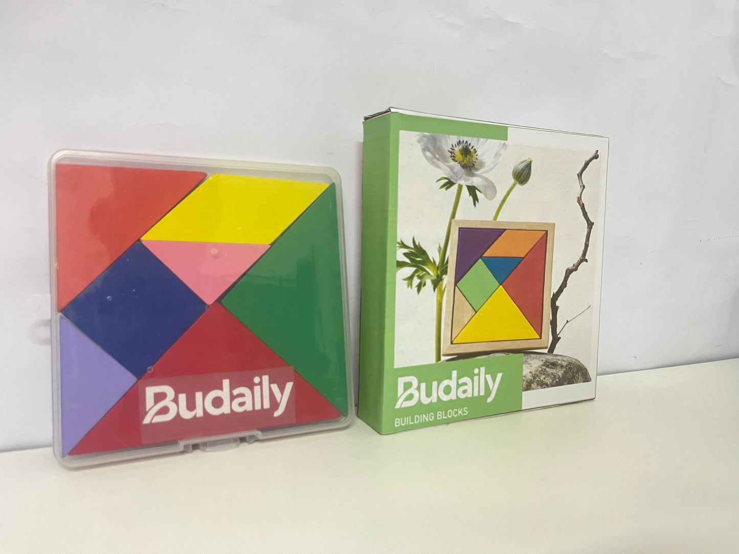 【Budaily Wooden Tangram Puzzle Blocks】—— Creative Play for Early Learning & Fun