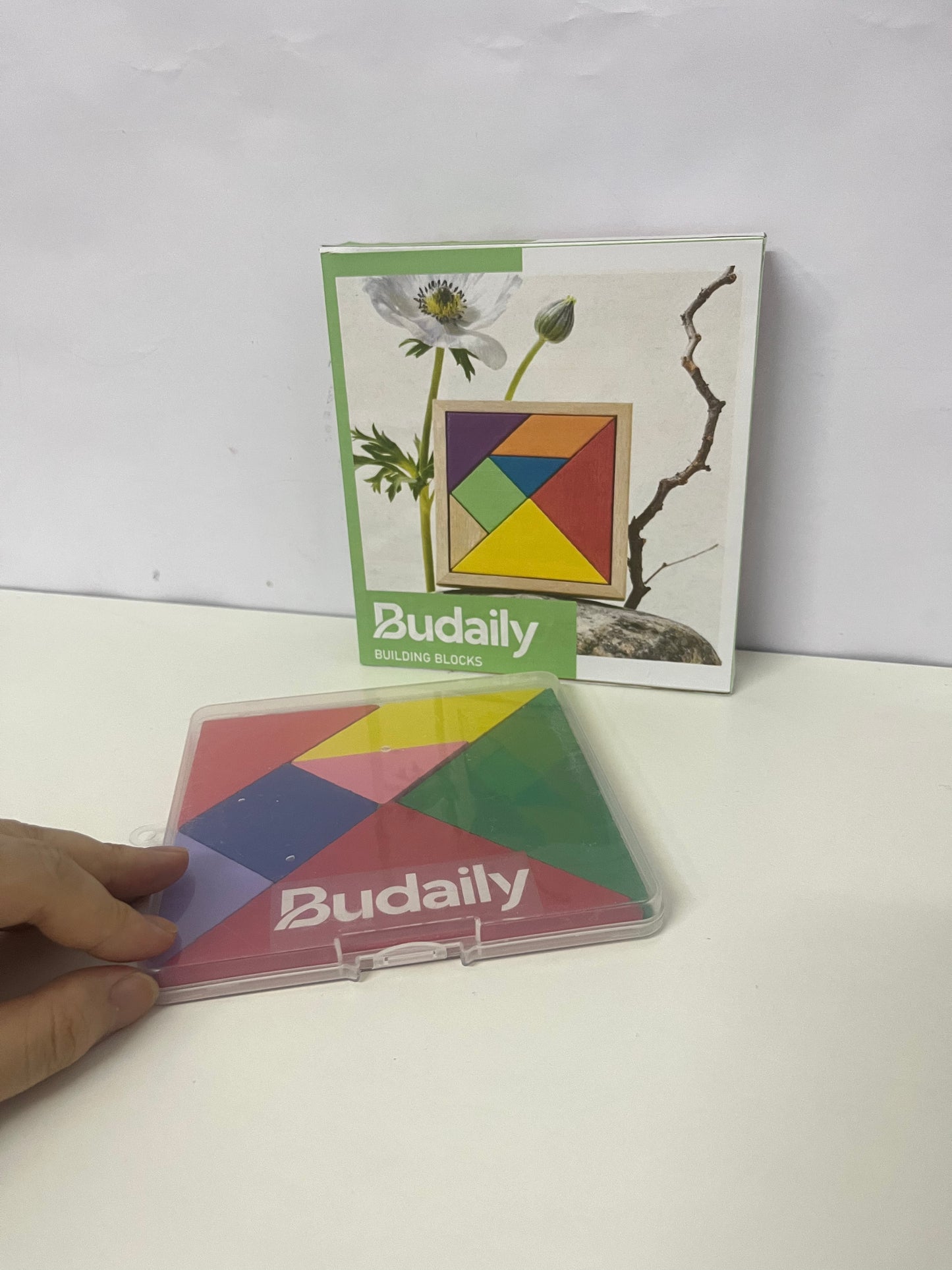 【Budaily Wooden Tangram Puzzle Blocks】—— Creative Play for Early Learning & Fun