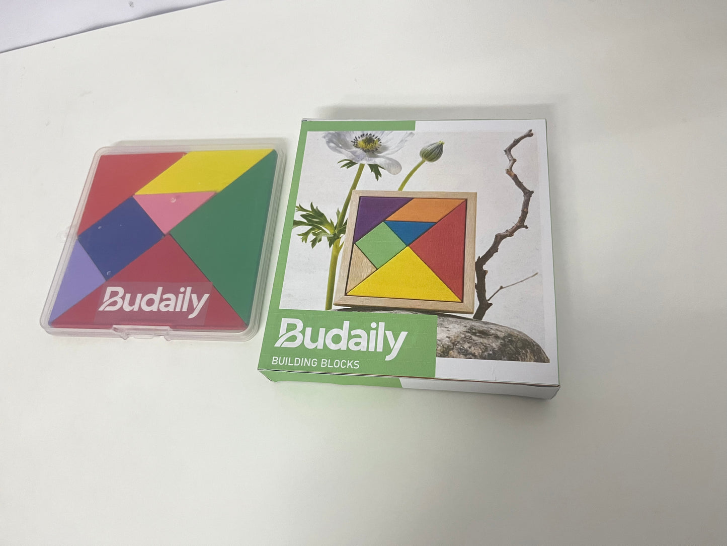 【Budaily Wooden Tangram Puzzle Blocks】—— Creative Play for Early Learning & Fun