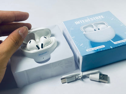INTERESTREE Bluetooth Earphones – Wireless Earbuds with Bluetooth 5.3, IPX5 Waterproof, Ultra-Lightweight Design (3.5g) (White)