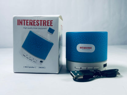 INTERESTREE Portable Wireless speakers Speaker, Super Bass Stereo Rechargeable Speaker with LED Lights