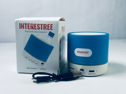 INTERESTREE Portable Wireless speakers Speaker, Super Bass Stereo Rechargeable Speaker with LED Lights