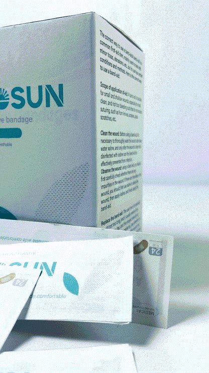 INTOSUN Brand Sterile Flexible Fabric Adhesive Bandages, Comfortable Flexible Protection & Wound Care for Minor Cuts & Scrapes, Pad Designed to Cushion Painful Wounds, One Size, 24 ct