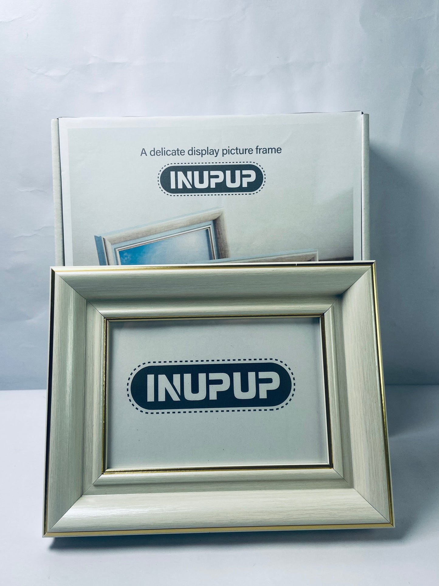 INUPUP 4x6 Picture Frames Vintage Antique Photo Frame Gold White for Tabletop Single Display Wall Hanging Tabletop Distressed Wedding Birthday Gifts