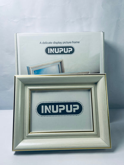 INUPUP 4x6 Picture Frames Vintage Antique Photo Frame Gold White for Tabletop Single Display Wall Hanging Tabletop Distressed Wedding Birthday Gifts