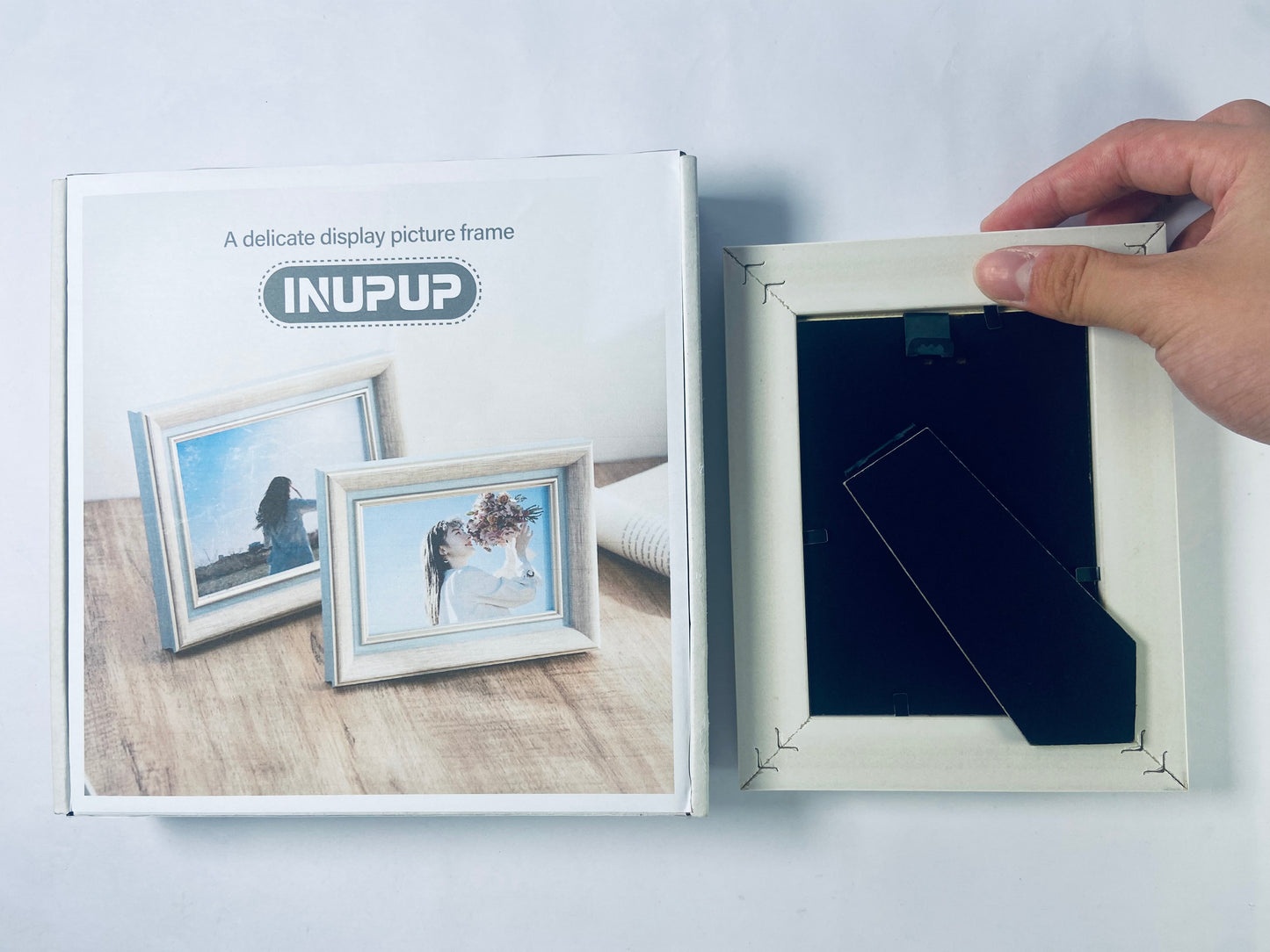 INUPUP 4x6 Picture Frames Vintage Antique Photo Frame Gold White for Tabletop Single Display Wall Hanging Tabletop Distressed Wedding Birthday Gifts