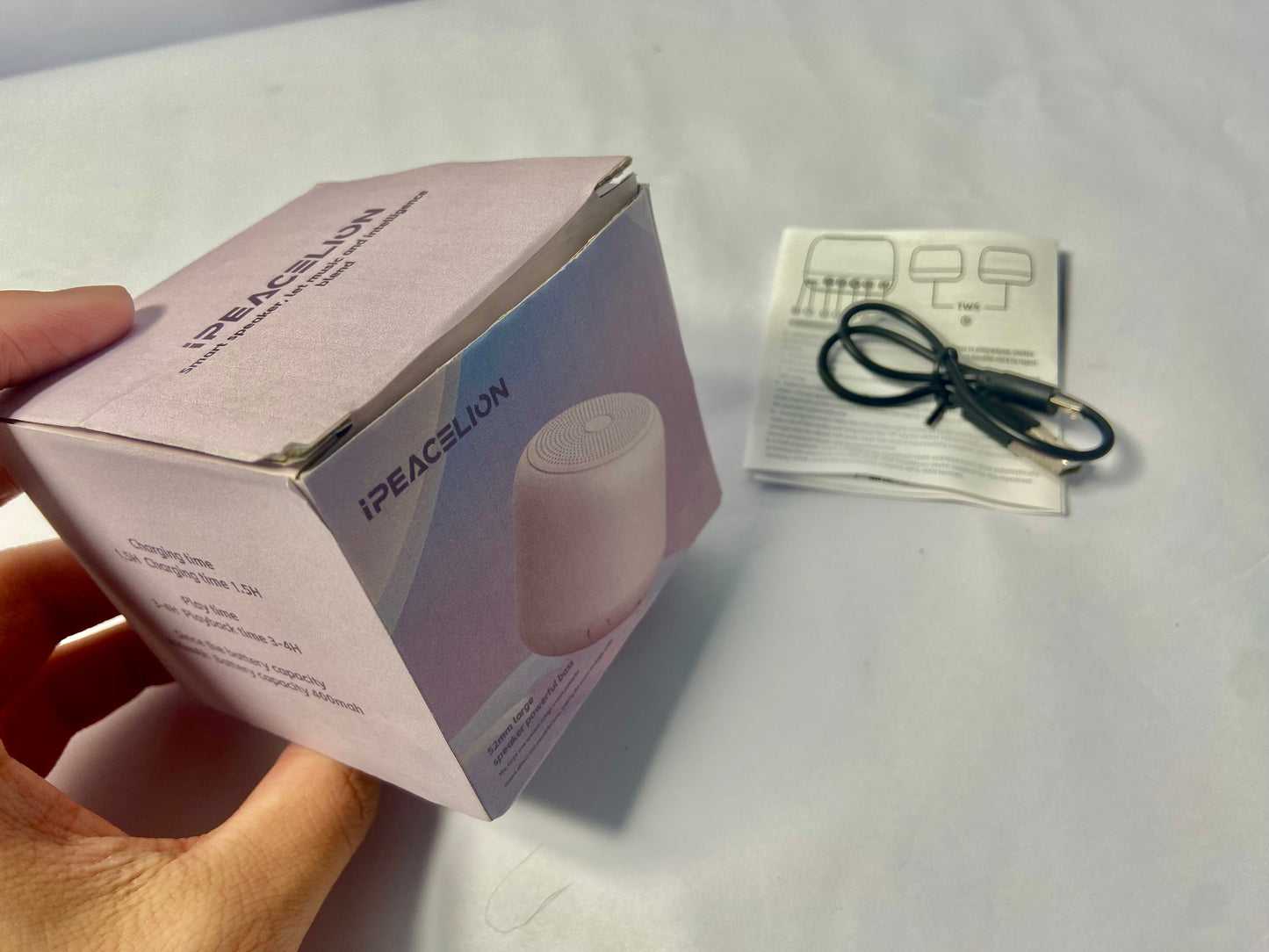 IPEACELION Wireless BT Bone Conduction Speaker, Portable Sound Box, Waterproof, Creative Portable Speaker Mini Size Music Player for Home Outdoor Travel