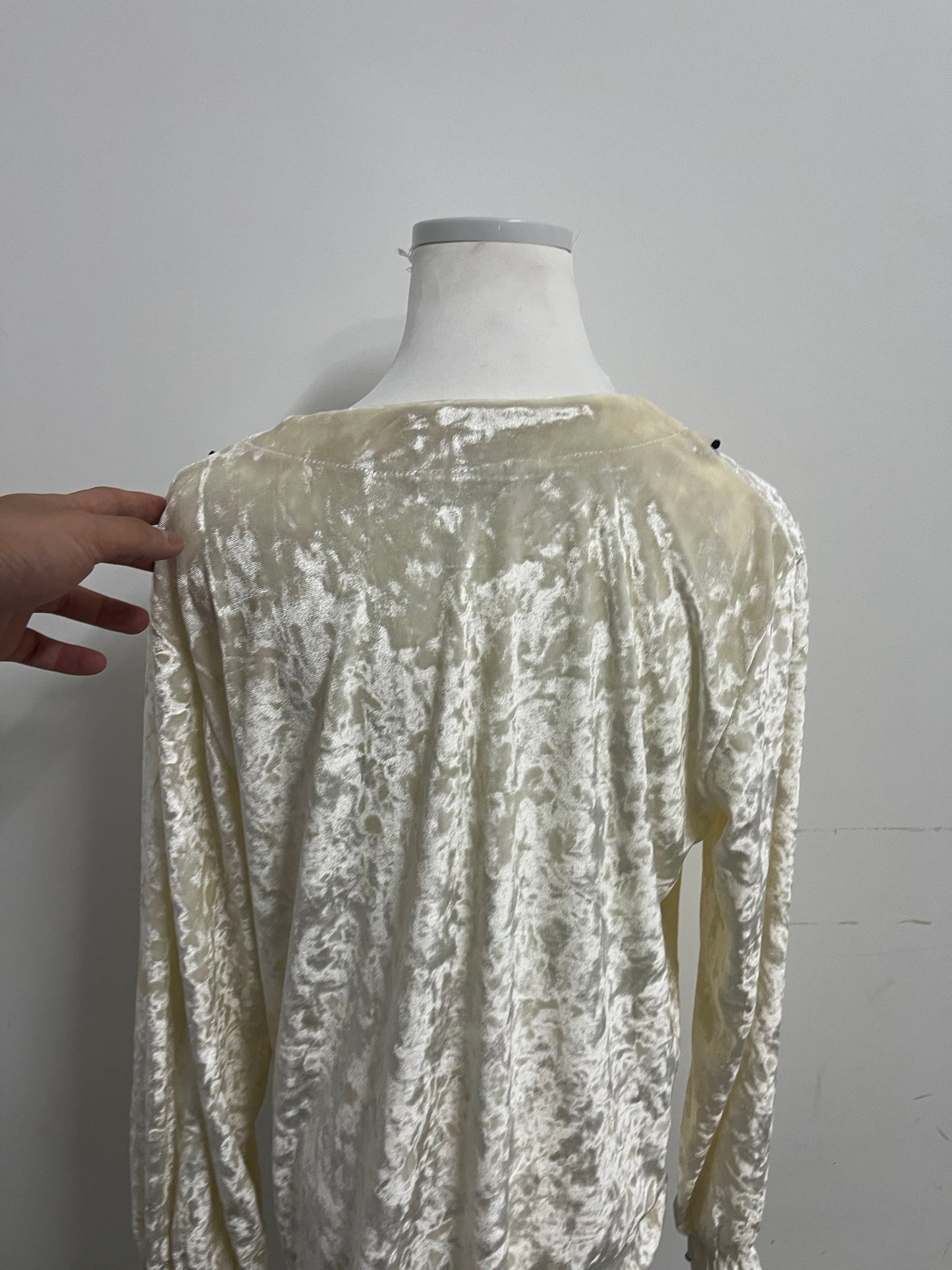 IQFREE Coats Light Yellow Velvet Lace Blouse Retro & Sweet Atmosphere Outfit Item