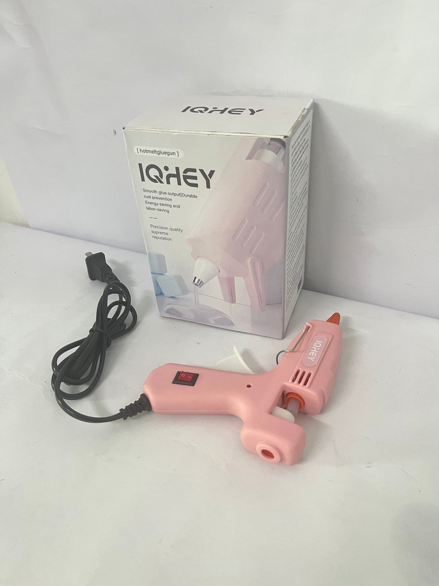 IQHEY Hot melt glue guns, Mini Hot Glue Gun Kit with 30 Glue Sticks, Fast Preheating Hot Melt for School Crafts DIY Arts and Quick Home Repairs, 20w