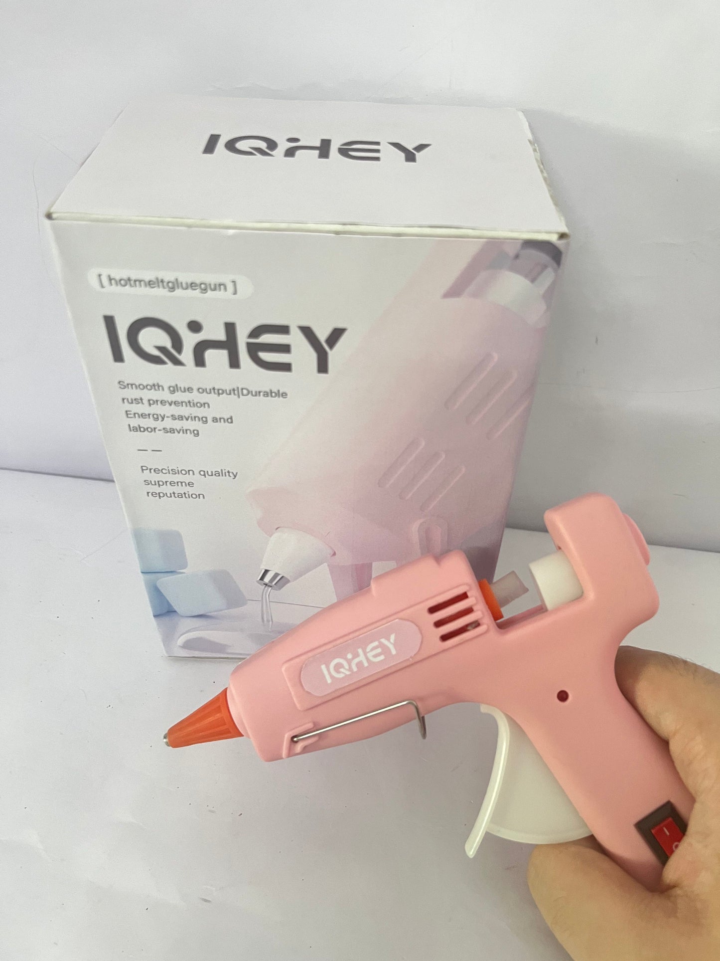 IQHEY Hot melt glue guns, Mini Hot Glue Gun Kit with 30 Glue Sticks, Fast Preheating Hot Melt for School Crafts DIY Arts and Quick Home Repairs, 20w