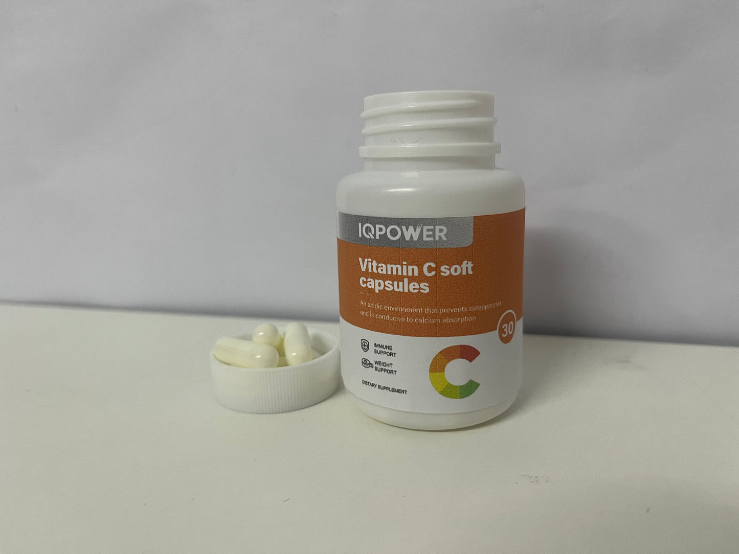 IQPOWER Vitamin C Soft Capsules Multi-Effect Nutritional Support A Practical Item for Daily Health Care