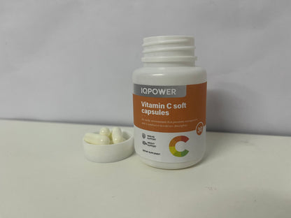 IQPOWER Vitamin C Soft Capsules Multi-Effect Nutritional Support A Practical Item for Daily Health Care