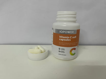 IQPOWER Vitamin C Soft Capsules Multi-Effect Nutritional Support A Practical Item for Daily Health Care