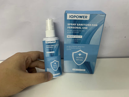 IQPOWER Personal Spray Sanitizer 100ML No-Wash Quick-Dry A Portable Cleaning Item for Daily Protection
