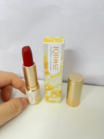 IQROSE Warm Red Brown Lipstick Velvet Texture An Elegant Accent Item for Daily Makeup
