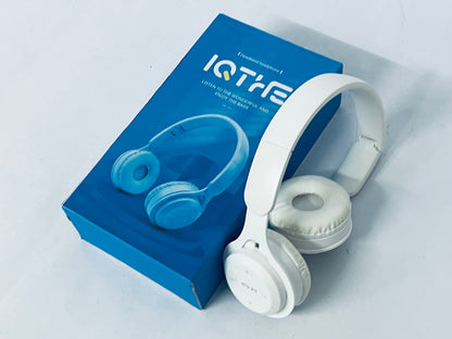 IQTHE Wired On-Ear Headphone with 40mm Drivers for HiFi Music, Noise Isolating Hi-Res Headset with Mic, Stereo Sound, 3.5mm Jack for Most Audio Devices/Cellphones Adjustable Headband, Foldable, White