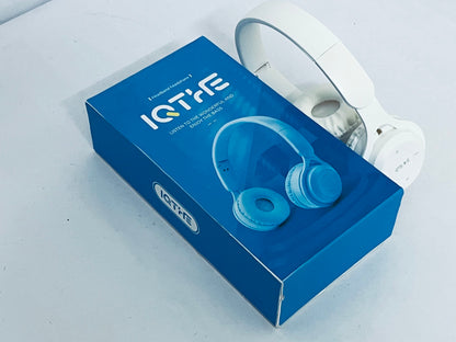 IQTHE Wired On-Ear Headphone with 40mm Drivers for HiFi Music, Noise Isolating Hi-Res Headset with Mic, Stereo Sound, 3.5mm Jack for Most Audio Devices/Cellphones Adjustable Headband, Foldable, White
