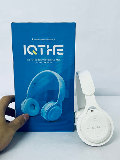 IQTHE Wired On-Ear Headphone with 40mm Drivers for HiFi Music, Noise Isolating Hi-Res Headset with Mic, Stereo Sound, 3.5mm Jack for Most Audio Devices/Cellphones Adjustable Headband, Foldable, White