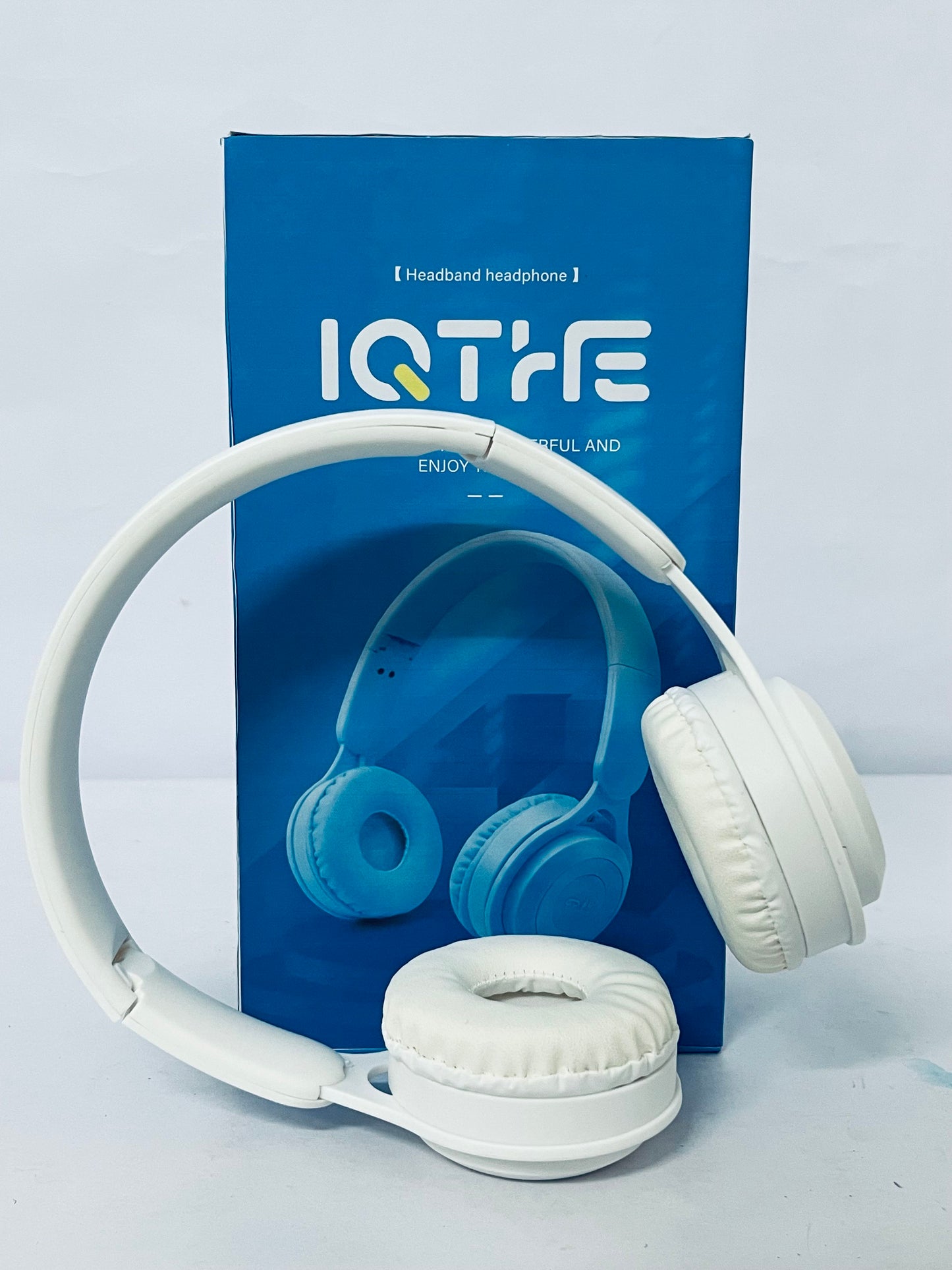 IQTHE Wired On-Ear Headphone with 40mm Drivers for HiFi Music, Noise Isolating Hi-Res Headset with Mic, Stereo Sound, 3.5mm Jack for Most Audio Devices/Cellphones Adjustable Headband, Foldable, White