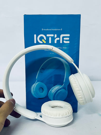 IQTHE Wired On-Ear Headphone with 40mm Drivers for HiFi Music, Noise Isolating Hi-Res Headset with Mic, Stereo Sound, 3.5mm Jack for Most Audio Devices/Cellphones Adjustable Headband, Foldable, White