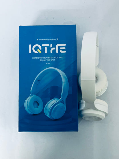 IQTHE Wired On-Ear Headphone with 40mm Drivers for HiFi Music, Noise Isolating Hi-Res Headset with Mic, Stereo Sound, 3.5mm Jack for Most Audio Devices/Cellphones Adjustable Headband, Foldable, White