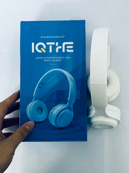 IQTHE Wired On-Ear Headphone with 40mm Drivers for HiFi Music, Noise Isolating Hi-Res Headset with Mic, Stereo Sound, 3.5mm Jack for Most Audio Devices/Cellphones Adjustable Headband, Foldable, White