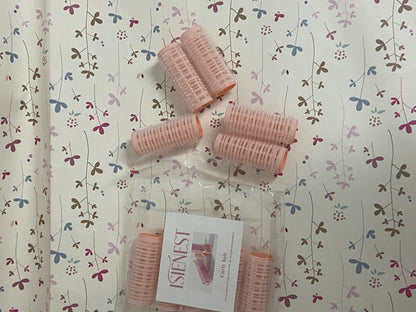 ISIENEST 10Pcs Self Grip Small Hair Curlers Rollers, Plastic Hair Curlers Heatless Salon Dressing Curlers DIY Curly Hair Accessories for Women Girls Short Medium Hair (0.8 x 2.4 Inch)