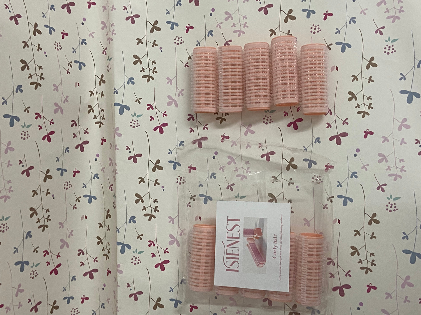 ISIENEST 10Pcs Self Grip Small Hair Curlers Rollers, Plastic Hair Curlers Heatless Salon Dressing Curlers DIY Curly Hair Accessories for Women Girls Short Medium Hair (0.8 x 2.4 Inch)
